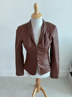 Nicole Miller Genuine Leather Jacket Size S - Image 1 of 4