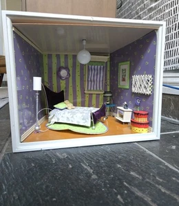 American Girl Mini Illuma Room Purple Green Bedroom Set Box - Picture 1 of 15