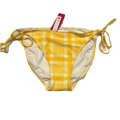 String Bikini High Leg Swimsuit Bathing Suit Bottom Yellow Size X-Large NWT - Image 1 of 4