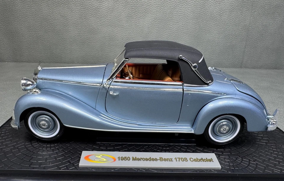 1950 Mercedes Benz 170с кабриолет подпись литая модель автомобиля 1:18 - Изображение 1 из 4