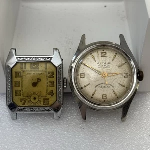 Lote de 2 relojes automáticos Broken Croydon & Altair movimiento Art Deco - para reparación - Imagen 1 de 9