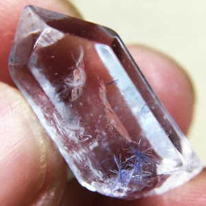 Rarissimo ciondolo cristallo quarzo dumortierite blu 13,7 ct NATURALE bellissimo - Foto 1 di 7