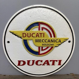 Gusseisen Ducati Schild - Man Cave / Automobilia Plakette - Bild 1 von 3
