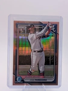 Refractor de oro rosa José Perdomo Bowman Draft 2024/10 ATL Braves - Imagen 1 de 2