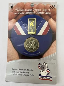 The US Olympic 1995 Half Dollar and 1996 Pin of Atlanta Centennial Olympic Games - Picture 1 of 11
