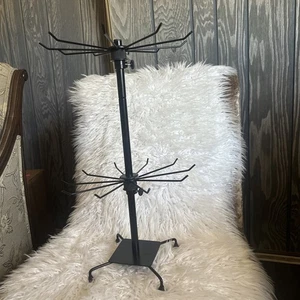 Black Metal Rotating Jewelry Tree Organizer, Necklace & Bracelet Display Stand - Picture 1 of 4