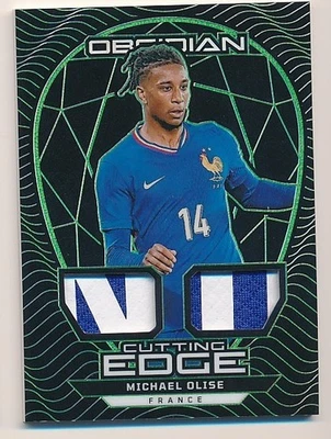 MICHAEL OLISE 2024-25 PANINI OBSIDIAN CUTTING EDGE GREEN ELECTRIC ETCH SP #4/5 - Image 1 of 2