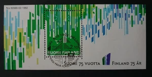 1992 FINNLAND SUOMI SHEET INDEPENDENCE VF USED - Bild 1 von 1