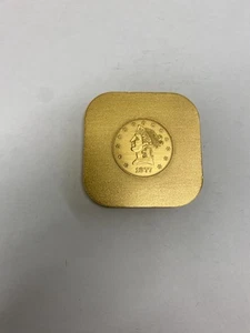 Moneda placa chapada en oro 24K #26 1877 LIBERTY HEAD 000082 - Imagen 1 de 6