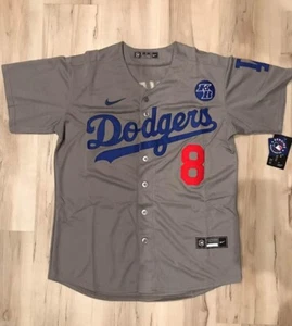 Kobe Bryant Los Angeles Dodgers #8 #24 Men's Small or Medium GRAY Jersey - Picture 1 of 6