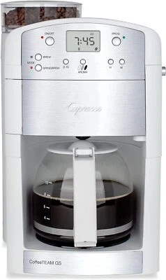Capresso CoffeeTEAM GS 10-Cup Coffeemaker with Conical Burr Grinder - White - Image 1 of 4