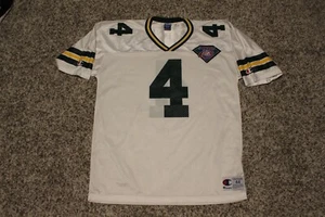 MINT Green Bay Packers Brett Favre Champion Jersey Size 44 NFL 75th Patch Sewn - Picture 1 of 5