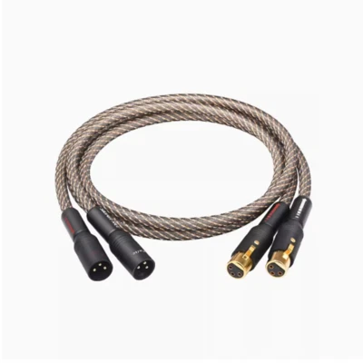 HiFi XLR Audio Cable OCC Silver Plated Core 3 Pin 2XLR Balanced Connector Cable - Image 1 of 4