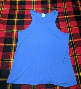Vintage JERZEES Tank Top Shirt Men's Sz M Blue USA Made 90s Sleeveless - Foto 1 di 5