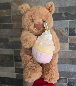 GENUINE Jellycat Shanghai Cafe Exclusive Bartholomew Bear Cupcake WITH GIFT BAG - Picture 1 of 22