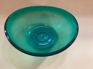 Vintage MCM Clear Green Acrylic Bowl Dish - Picture 1 of 5