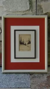 ANTIKE ORIGINAL GRAVUR SIGNIERT DOOLITTLE (1754-1832) ZEIGT EINE WINTERSZENE - Bild 1 von 8