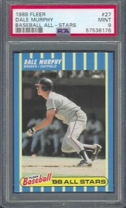 Fleer Baseball All-Stars 1988 Dale Murphy # 27 PSA 9 como nuevo - Imagen 1 de 1