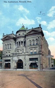 The Auditorium Newark Ohio Postcard Posted - Picture 1 of 2