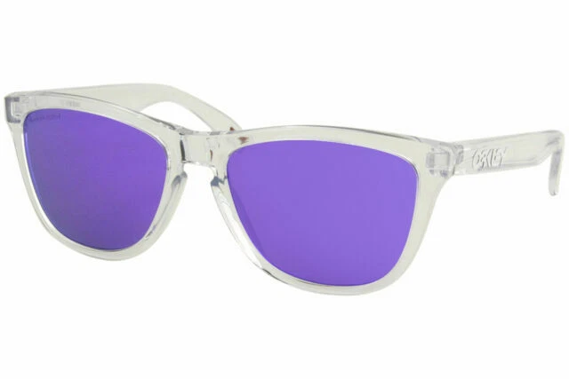 Oakley Frogskins Square Sunglasses - Polished Clear/Prizm Violet