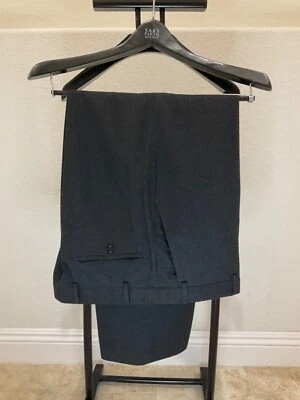 Pantalones de vestir para hombre Armani Collezioni gris carbón, talla 38, regular Foto 1 de 4