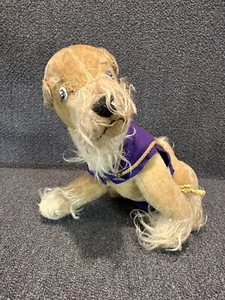 EARLY MERRY THOUGHT HYGIENIC TOYS DOG MOHAIR JOINTED HEAD VEST - Picture 1 of 12