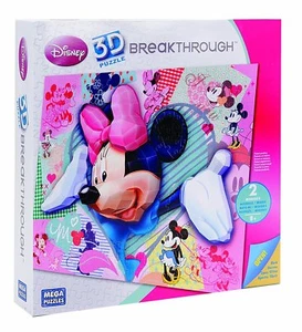 INCROYABLE Mega Bloks 50695 - MICKEY Puzzle 3D Disney Minnie 250 PIECES 60/45 cm - Foto 1 di 3