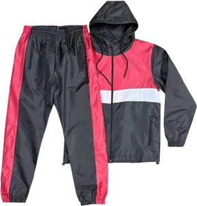 MEN'S 2TONE LIGHTWEIGHT JOGGER WINDRBREAKER  ACTIVEWEAR TRACKSUIT TOP & BOTTOM  - Picture 1 of 17