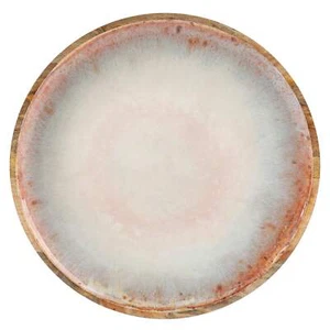 Cravings By Chrissy Teigen 15,9" Runde Emaillierte Mangoholz Platte in Rouge - Bild 1 von 1