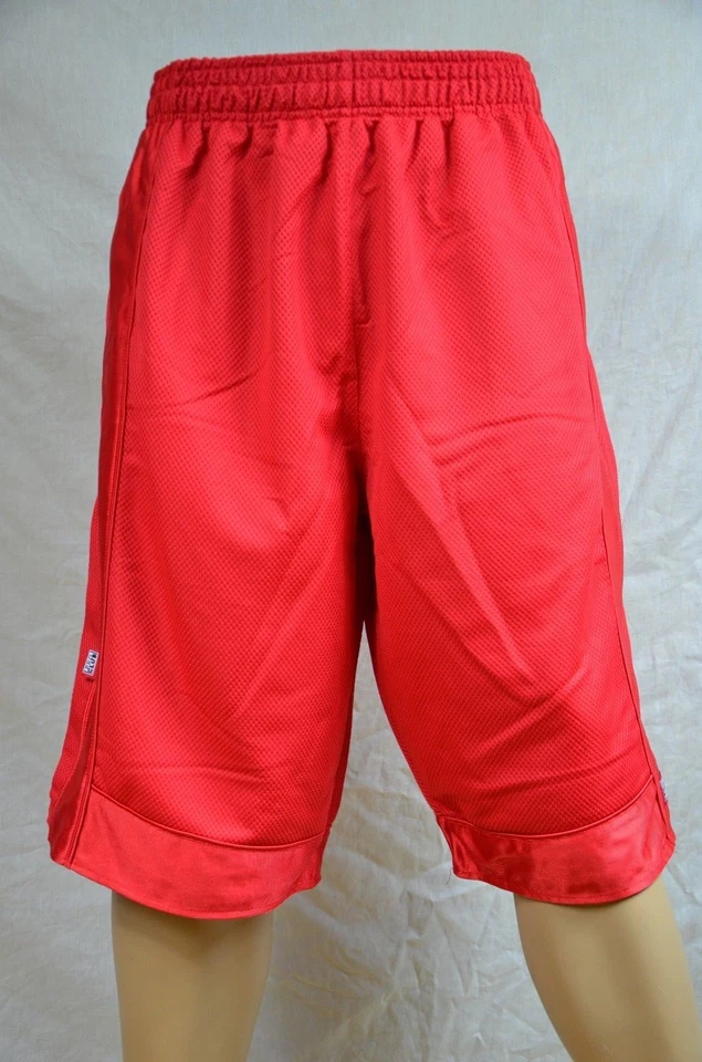PANTALONES CORTOS DE MALLA PRO CLUB ROJO GIMNASIO PESO PESADO BALONCESTO HOMBRE JERSEY S-7XL Foto 1 de 1