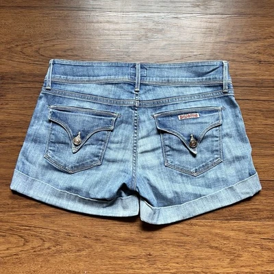 Hudson Ruby Denim Shorts Women’s Size 27 Blue Jean Cutoff Cuffed Pockets - Image 1 of 4