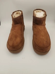 Cushionaire Damen-Stiefeletten Größe 10 hüft kuschelig Memory Foam hellbraunes Wildleder  - Bild 1 von 9