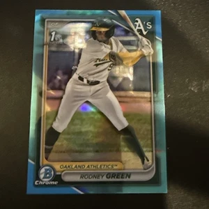 RODNEY GREEN 2024 BOWMAN CHROME DRAFT 1ST SKY BLUE REFRACTOR #BDC-187 - Picture 1 of 2