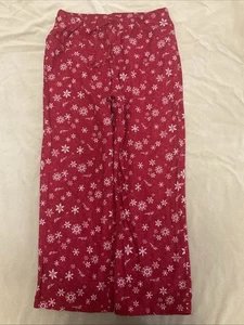 LL Bean Flanell Pyjamahose Large Herren Rot Schneeflocke  - Bild 1 von 4