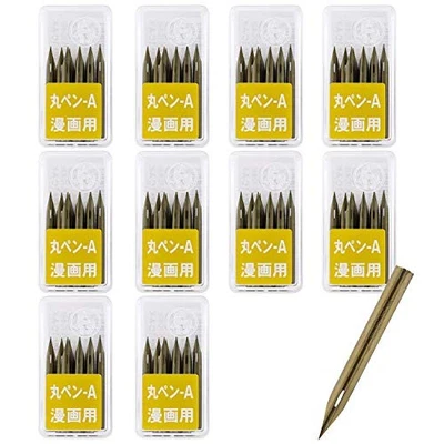 Zebra PM-1B-A-K Maru Pen A Nib No.2586-A 100pcs Manga Comic Art Draw JAPAN b40# - Image 1 of 4