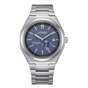 Citizen Zenshin Automatic Watch Super Titanium Blue Small Seconds NJ0180-80L - Picture 1 of 3