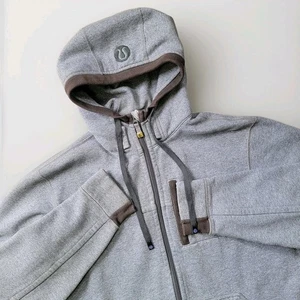 Lululemon Hoodie Men's L Heathered Gray Full Zip Scuba Heavyweight Fleece Jacket - Picture 1 of 13