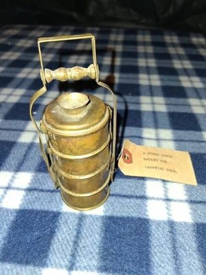 Antique Brass Tiffin Box - Image 1 of 3