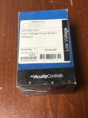 Acuity Sensor Switch NPODM WH Low V Push-Button | 204V9P |