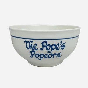 RARO Vintage Palomitas de Maíz del Papa Grande Cuenco de Cerámica Hecho a Mano Divertido Humor Católico - Imagen 1 de 15