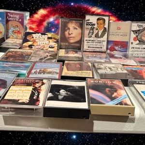 Cassette Tapes ⚡️70s - 90s, Bon Jovi, Humphrey Bogart, Swing, Alice Cooper U Pic - Picture 1 of 10