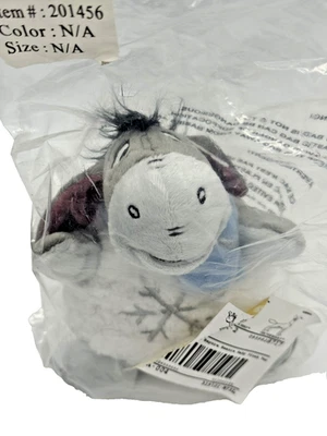 迪士尼小熊维尼迷你雪球 Eeyore Beanie 婴儿毛绒玩具 201456 全新 — 第 1/4 张图片