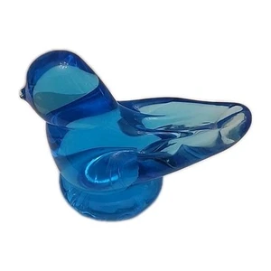 Figura de pájaro azul de cristal vintage 1993 Ron Ray Bluebird of Happiness - Imagen 1 de 7