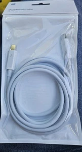 Câble Apple Thunderbolt 2M 6,56 pieds blanc A1410 OEM authentique d'origine - Photo 1/2
