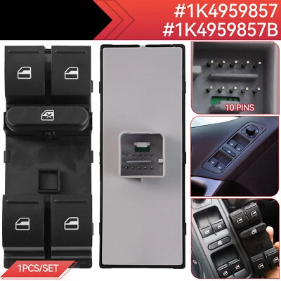 Front Left Power Window Switch for Volkswagen Jetta 05-18 Passat Tiguan Golf GTI — 第 1/4 张图片