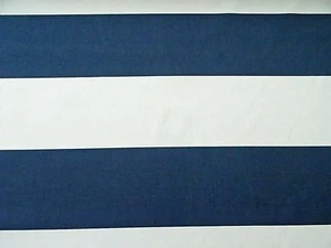 RICHLOOM SOLARIUM CABANA COBALT RR STRIPED BLUE UPHOLSTERY FABRIC BTY 5140FS - Picture 1 of 4