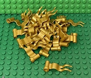 Lego 25 Pieces Pearl Gold Wave Flag / Ninjago / Castle / Disney / Pirates - Picture 1 of 1