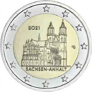 Germany - 2 Euro Commemorative 2021 Magdeburg Cathedral  UNC  FREE SHIPPING - Picture 1 of 3