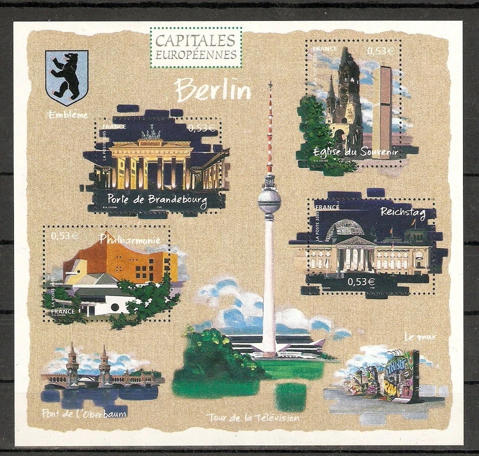 FRANCE 2005 - Miniature Sheet n° 88 MNH ** European Capitals BERLIN (Germany) - Image 1 of 1