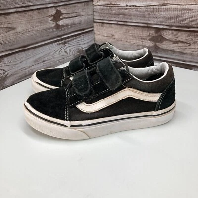 Vans Zapatos Old Skool Niños 12.5 Gancho y Lazo Negro Blanco Gamuza Lona Foto 1 de 4